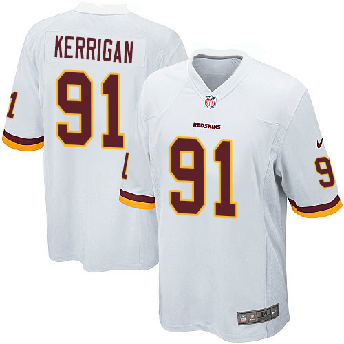 Men's Game Ryan Kerrigan Nike Jersey White Road - #91 NFL Washington Redskins